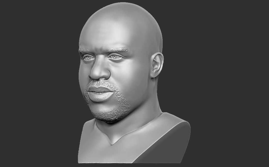 Shaquille ONeal bust for 3D printing 3D print model_2