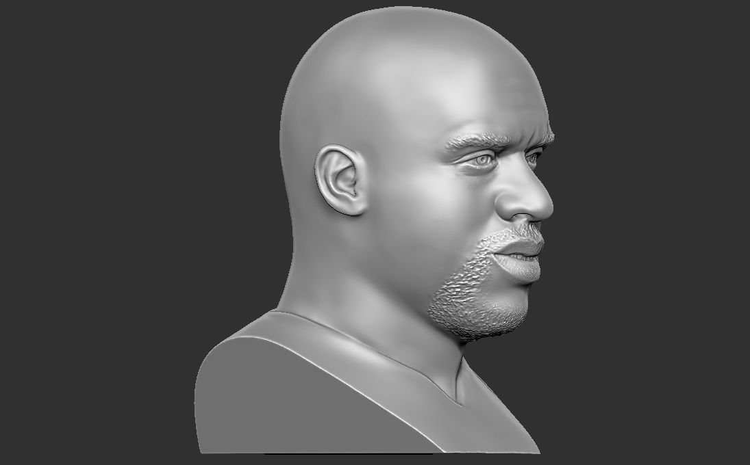 Shaquille ONeal bust for 3D printing 3D print model_10