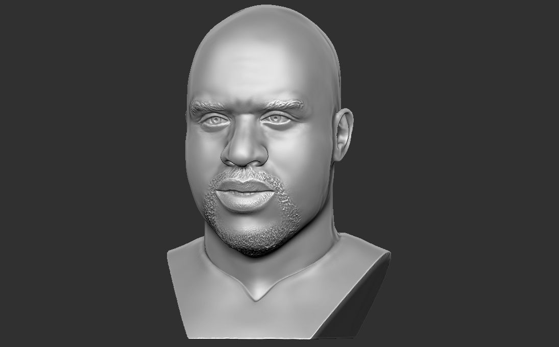 Shaquille ONeal bust for 3D printing 3D print model_1