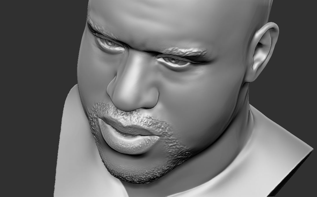 Shaquille ONeal bust for 3D printing 3D print model_20