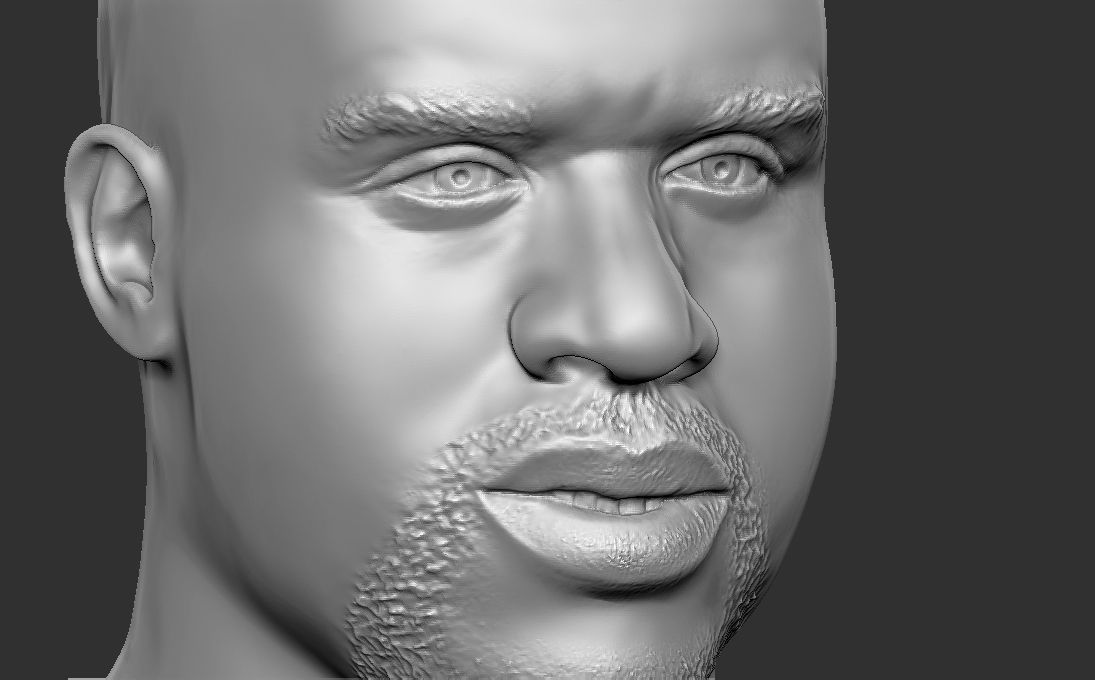 Shaquille ONeal bust for 3D printing 3D print model_16