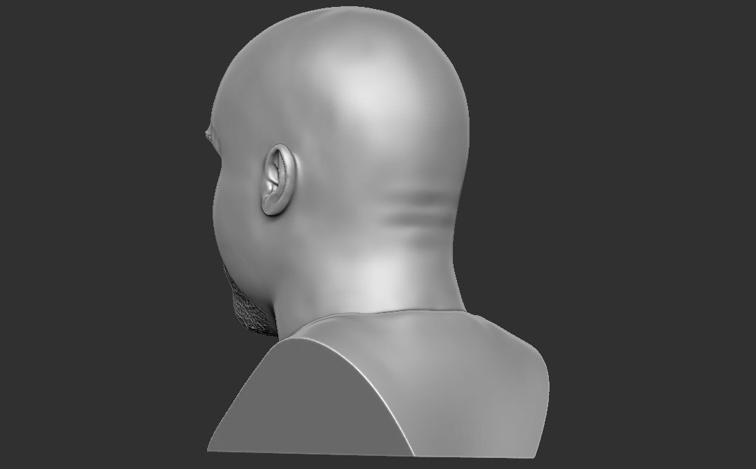 Shaquille ONeal bust for 3D printing 3D print model_6