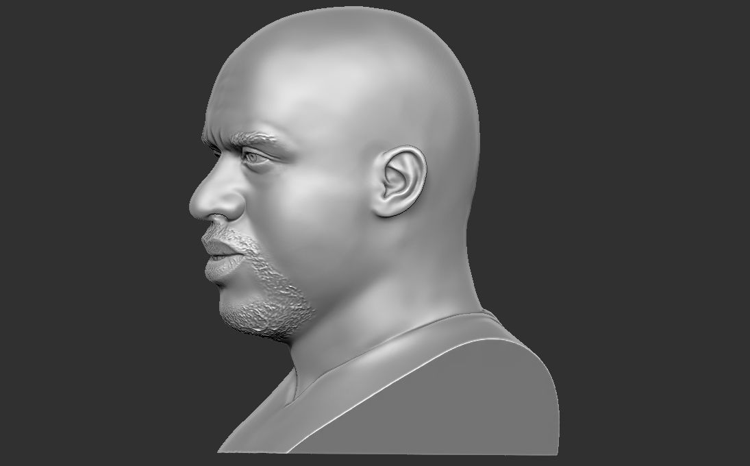 Shaquille ONeal bust for 3D printing 3D print model_4