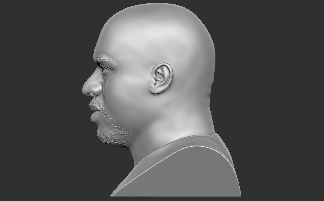 Shaquille ONeal bust for 3D printing 3D print model_5