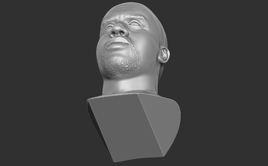 Shaquille ONeal bust for 3D printing 3D print model_21