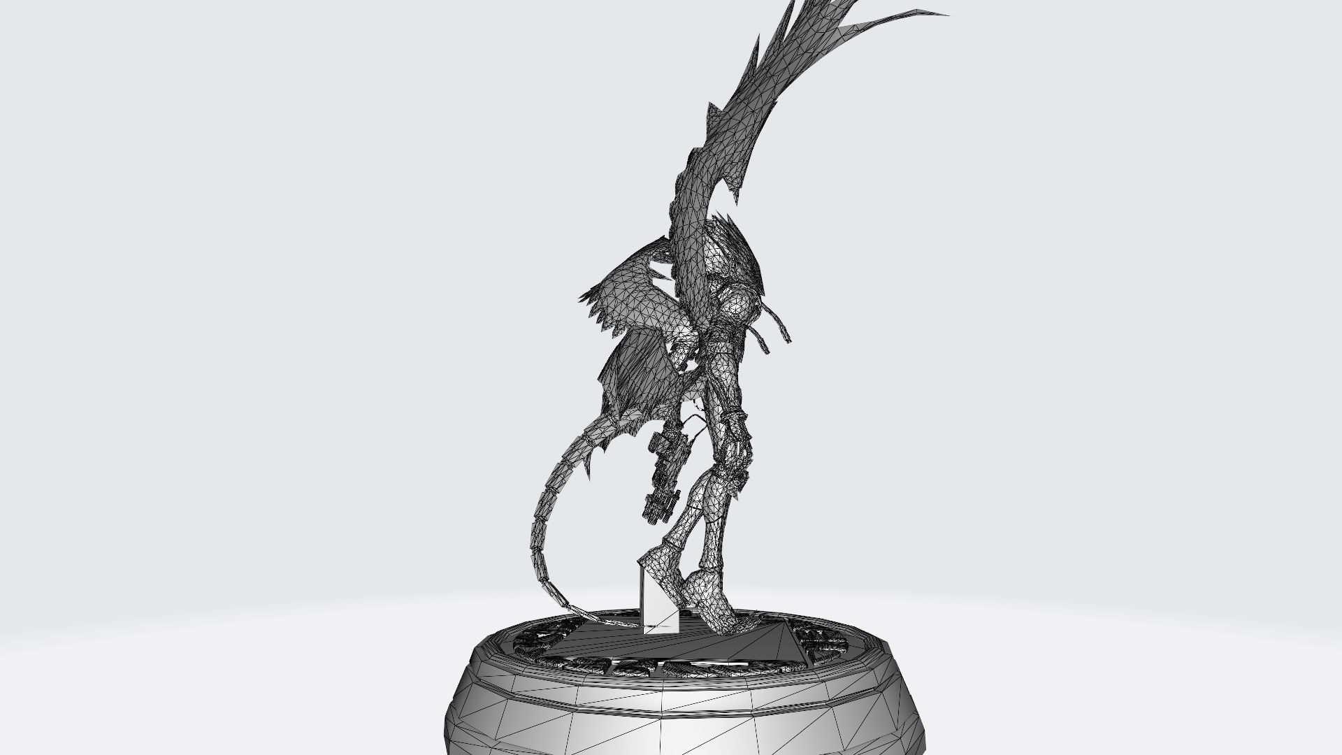Beelzemon X statue of bird with wings 3D print model_8