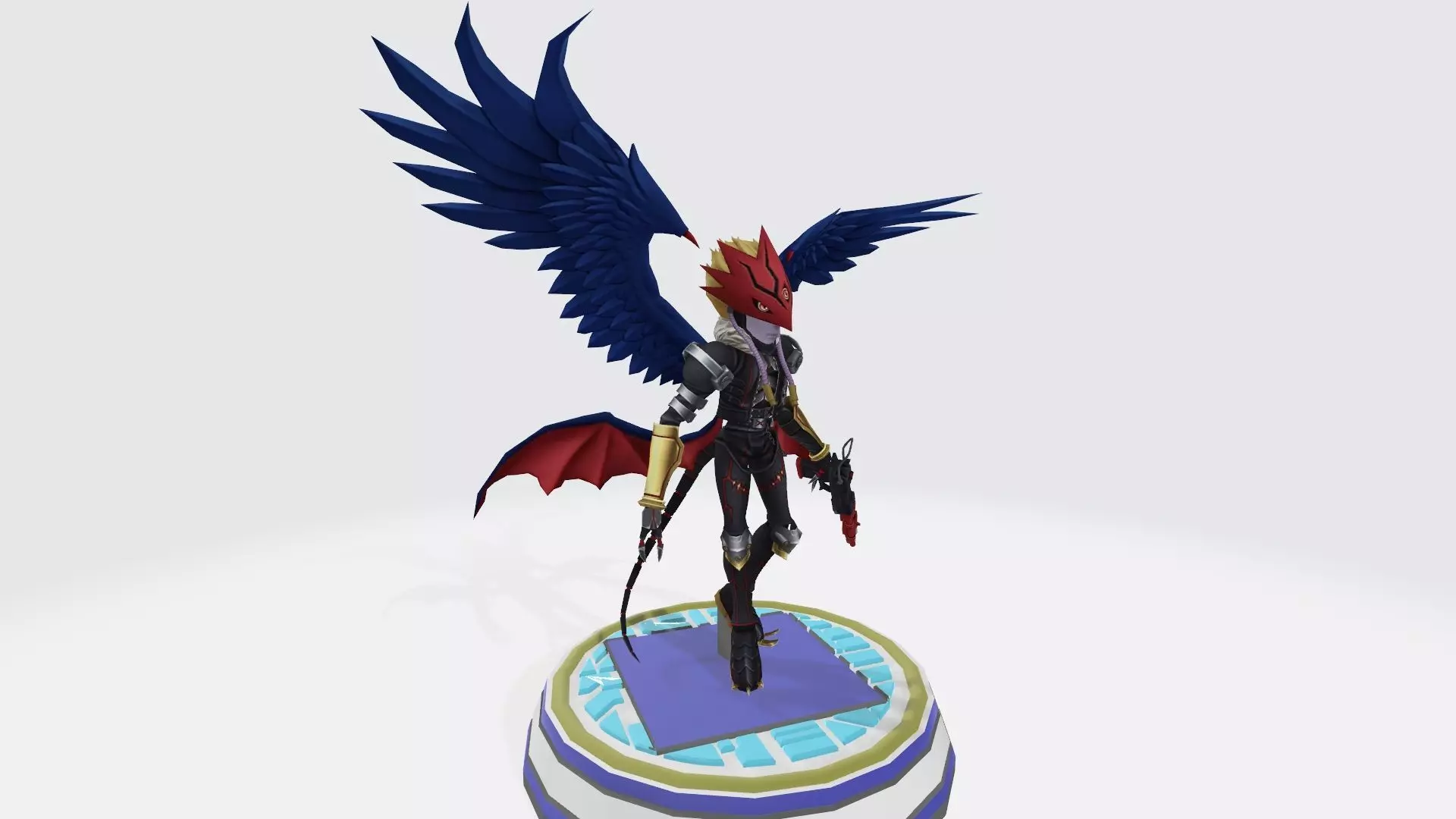 Beelzemon X statue of bird with wings 3D print model_0