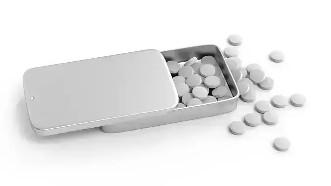 medicine pill box Low-poly 3D model