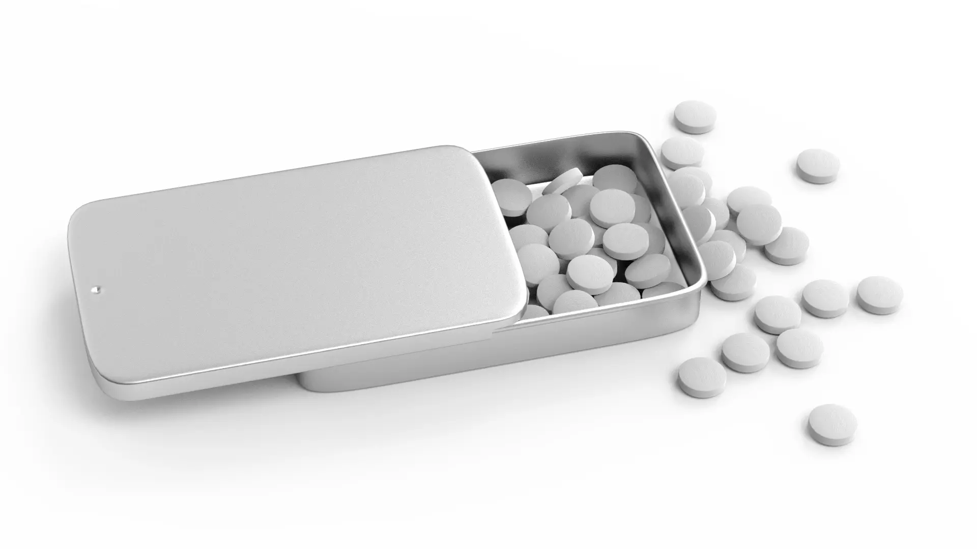 medicine pill box Low-poly 3D model