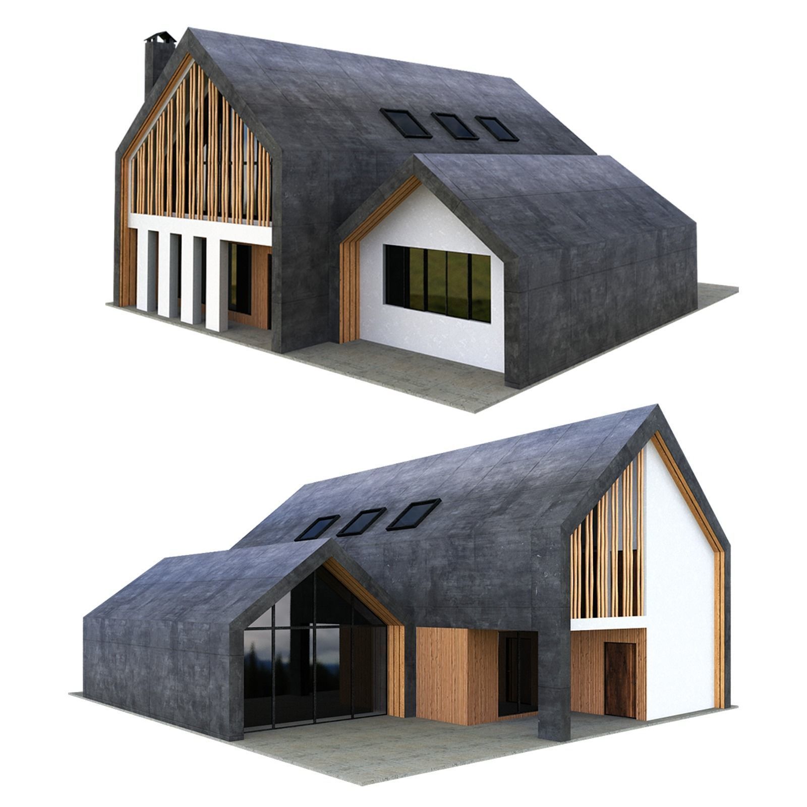 Barn House 01 3D model_2