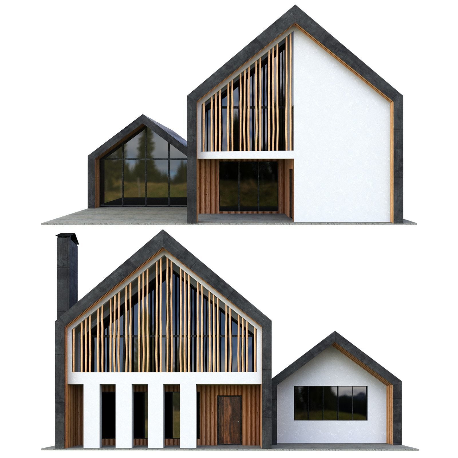 Barn House 01 3D model_3