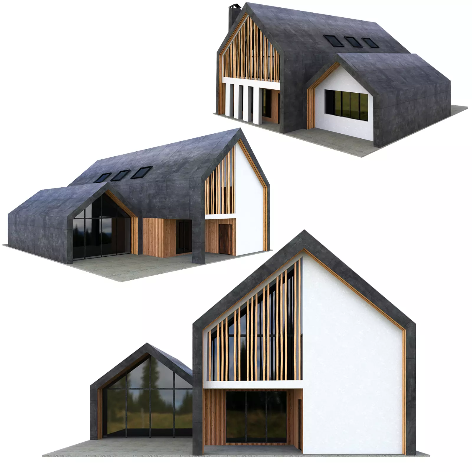Barn House 01 3D model_0