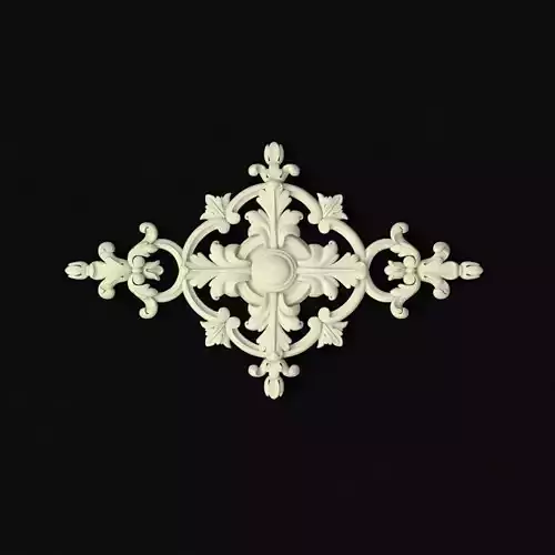 Central decor ornament for furniture 3D model