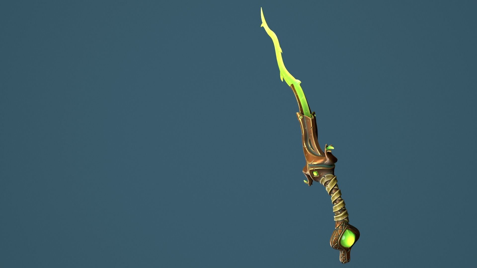 Snake sword Low-poly 3D model_32