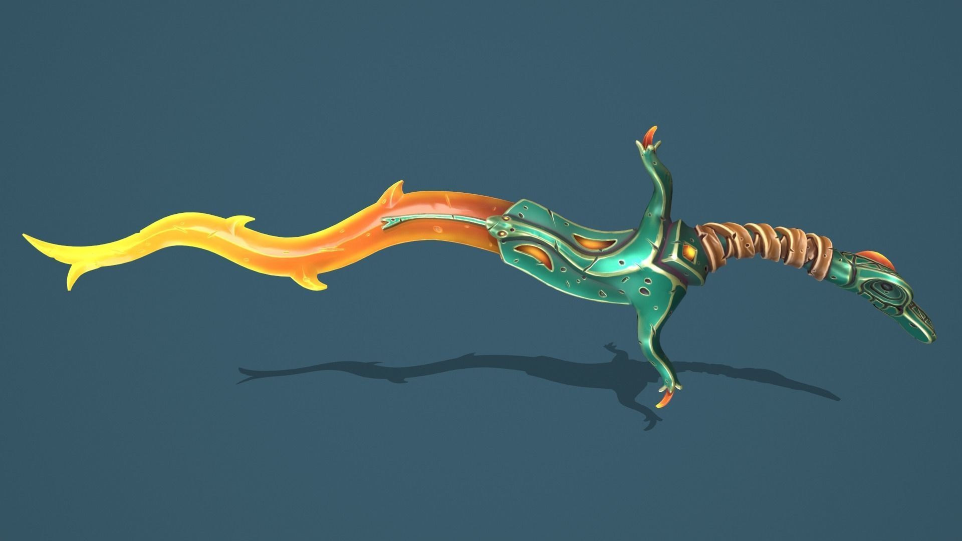 Snake sword Low-poly 3D model_7