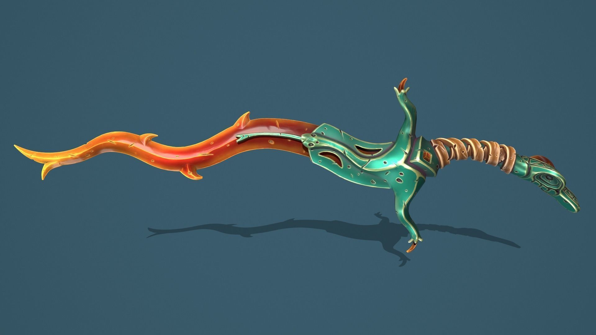 Snake sword Low-poly 3D model_6