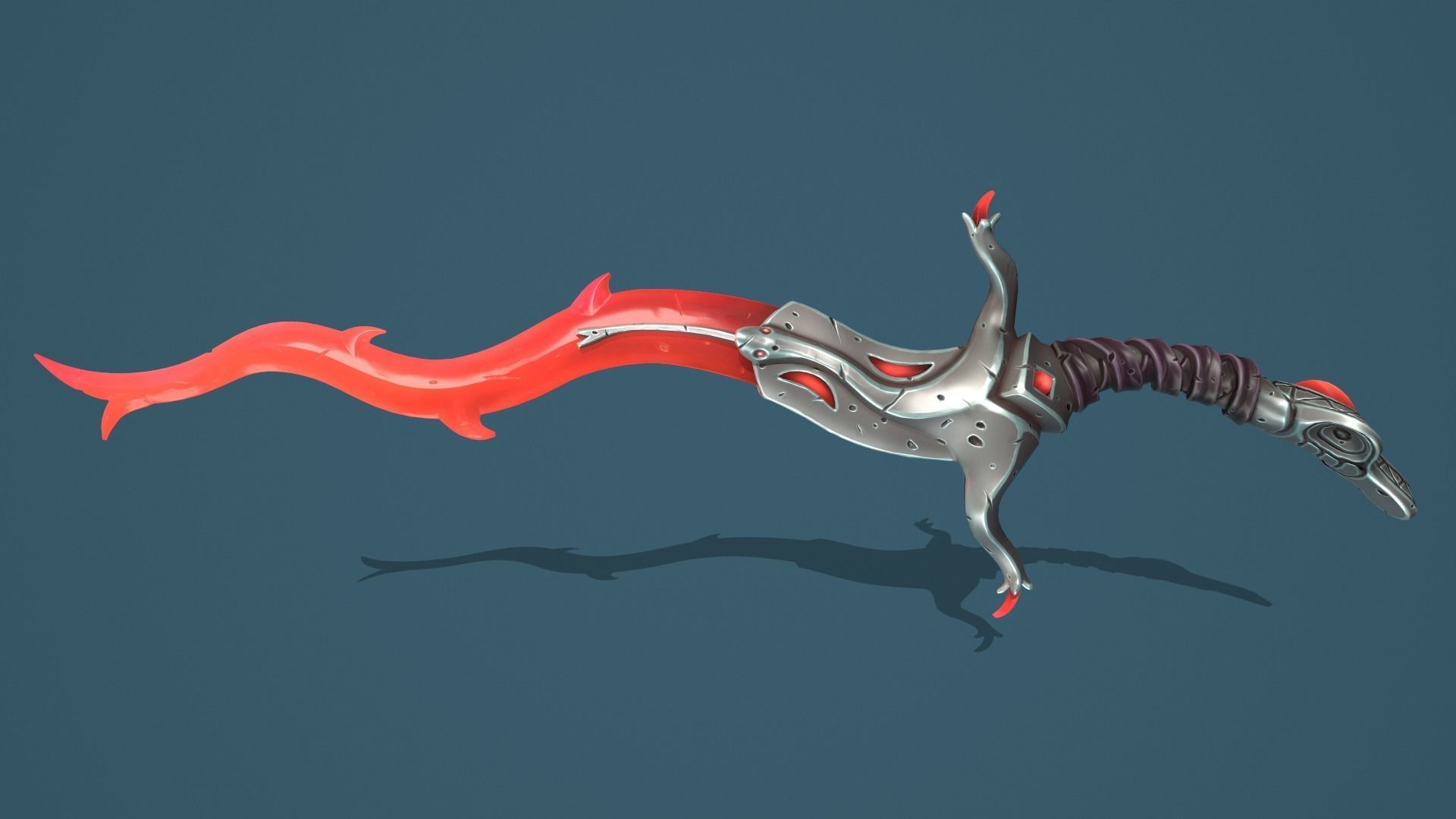 Snake sword Low-poly 3D model_13