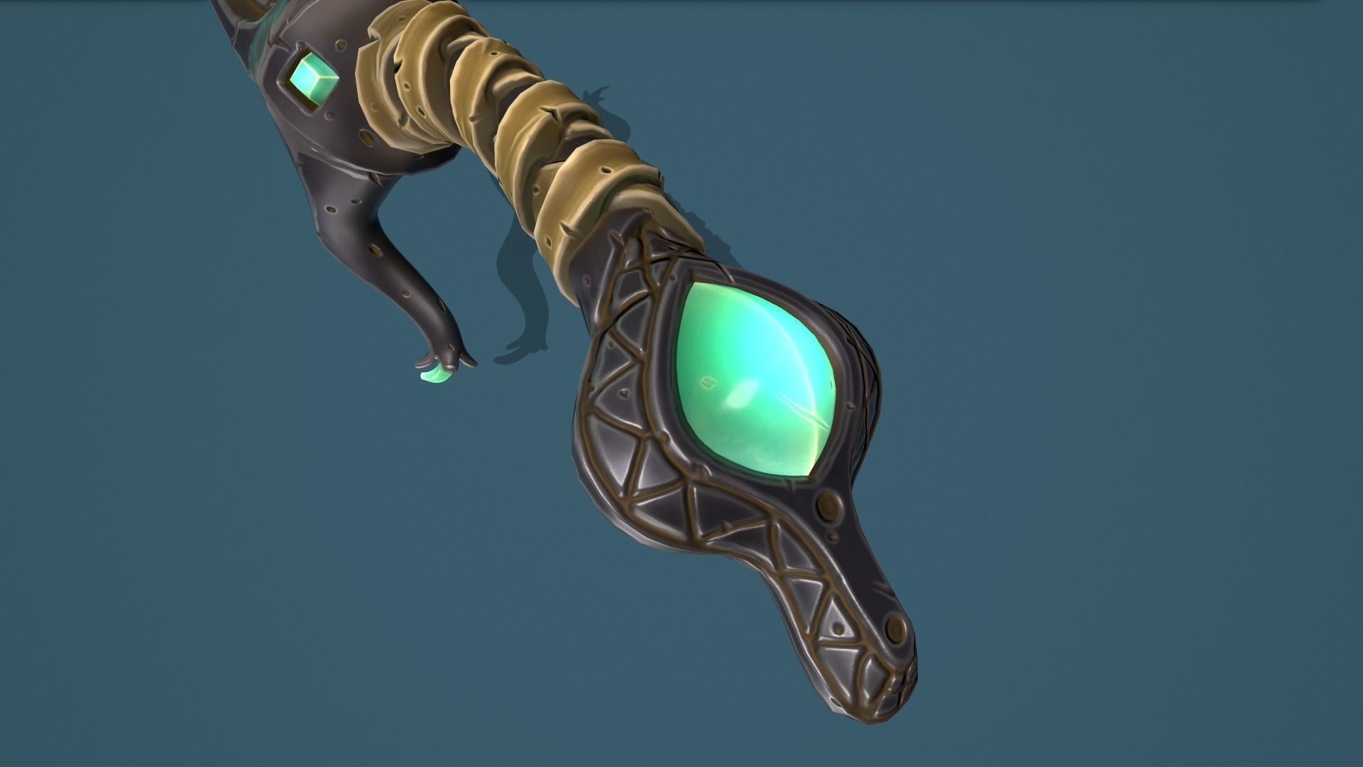 Snake sword Low-poly 3D model_25