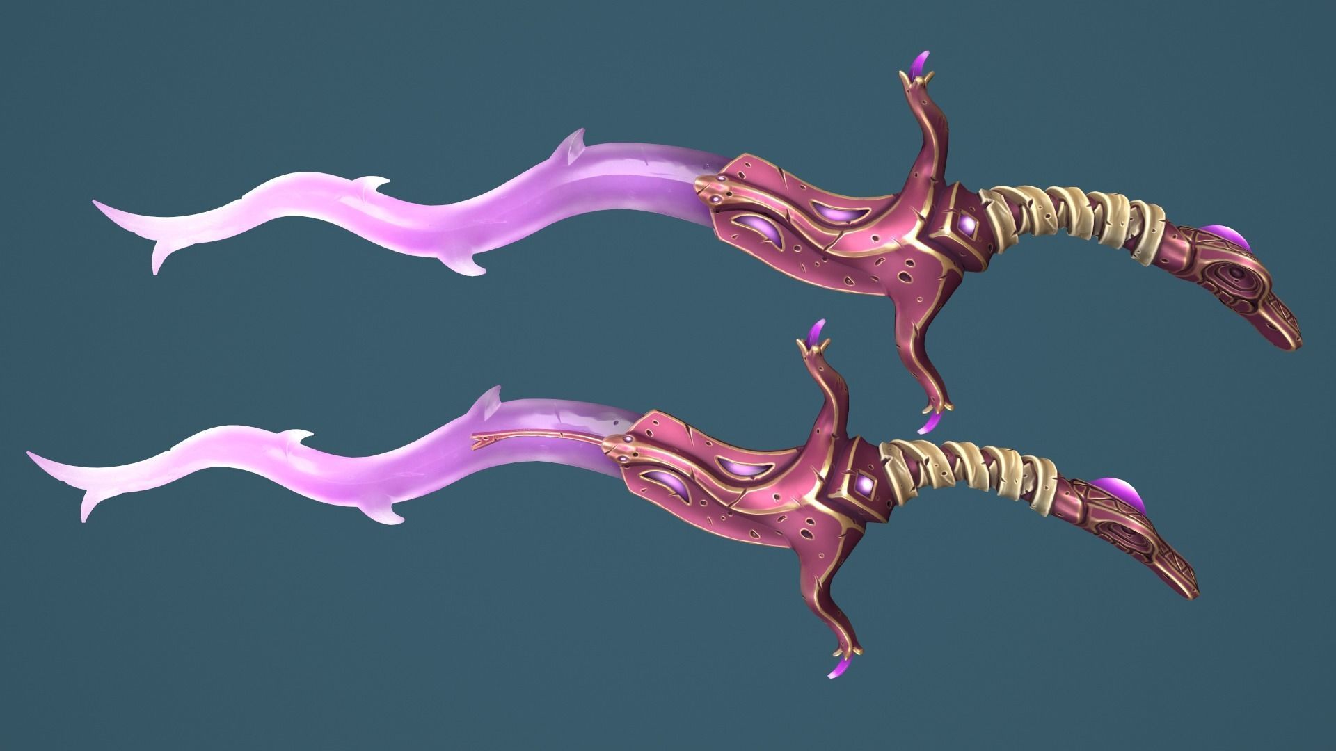Snake sword Low-poly 3D model_36