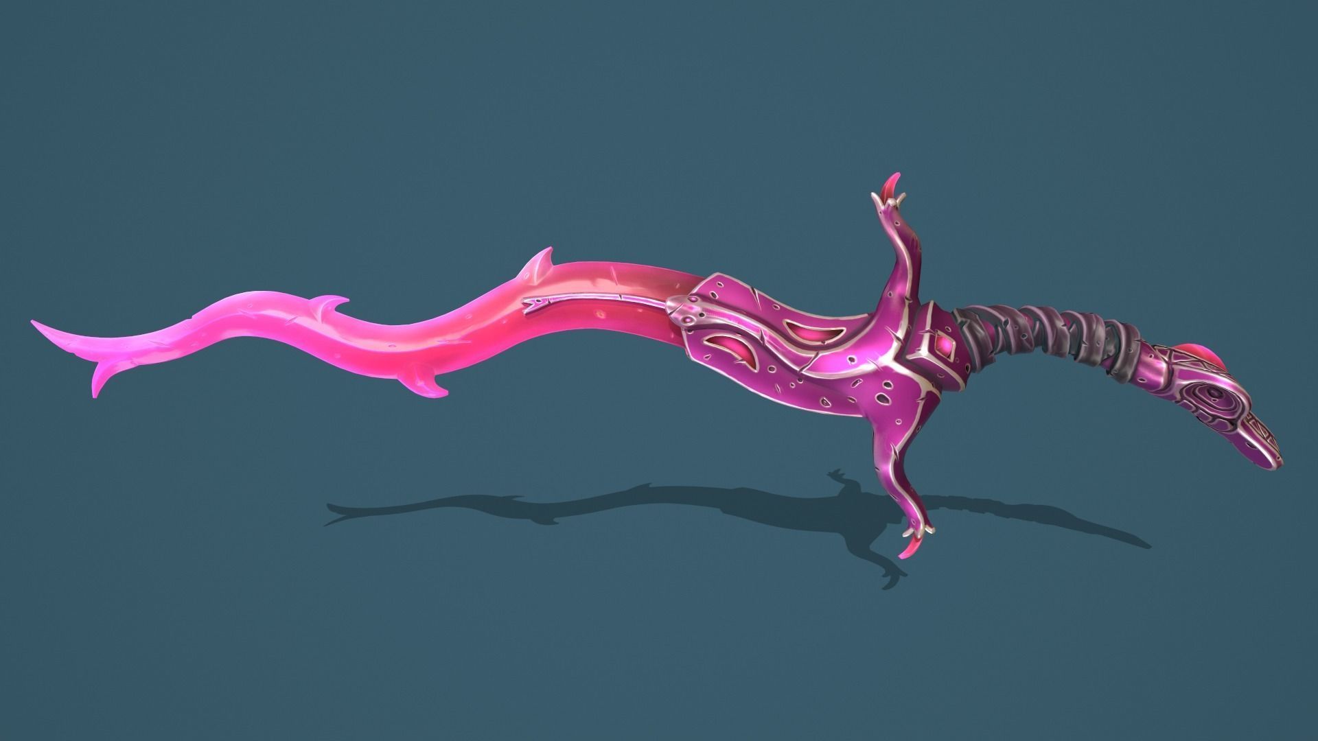 Snake sword Low-poly 3D model_11