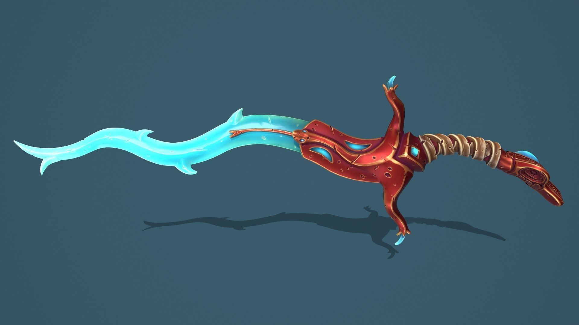 Snake sword Low-poly 3D model_5