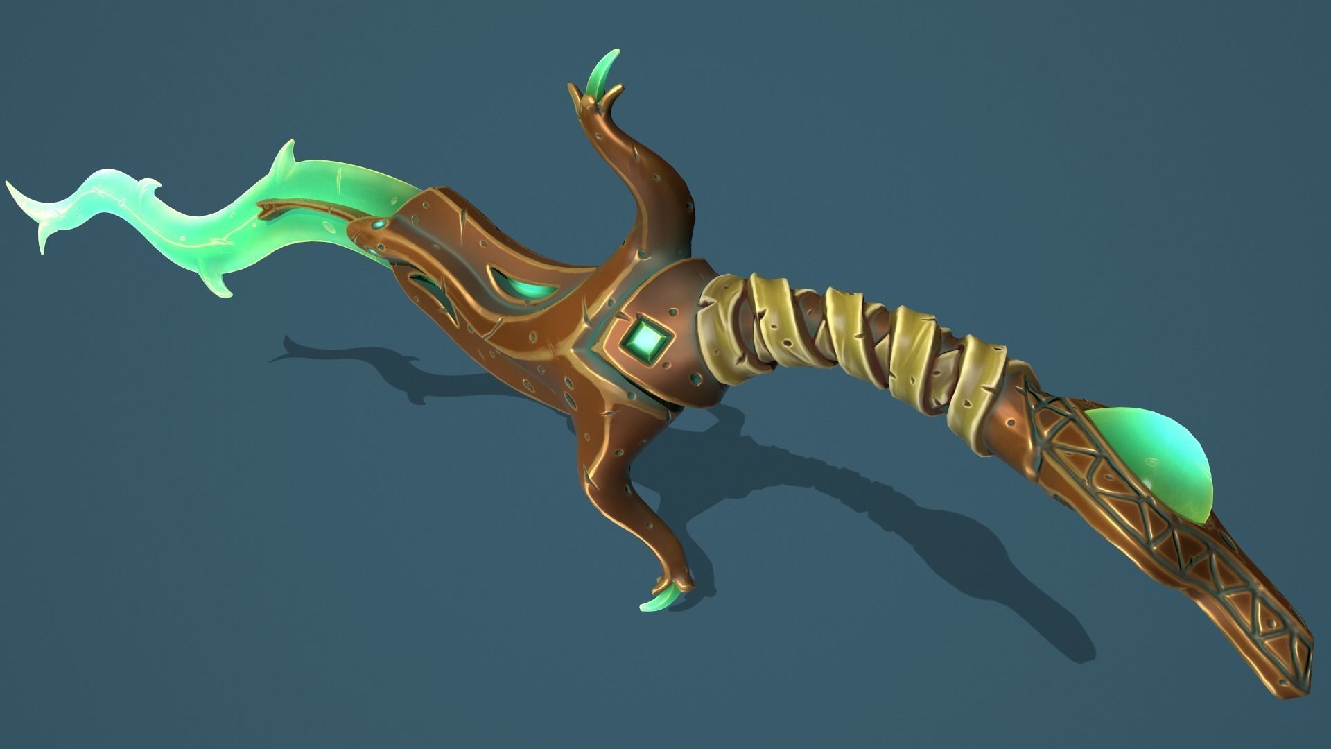 Snake sword Low-poly 3D model_20