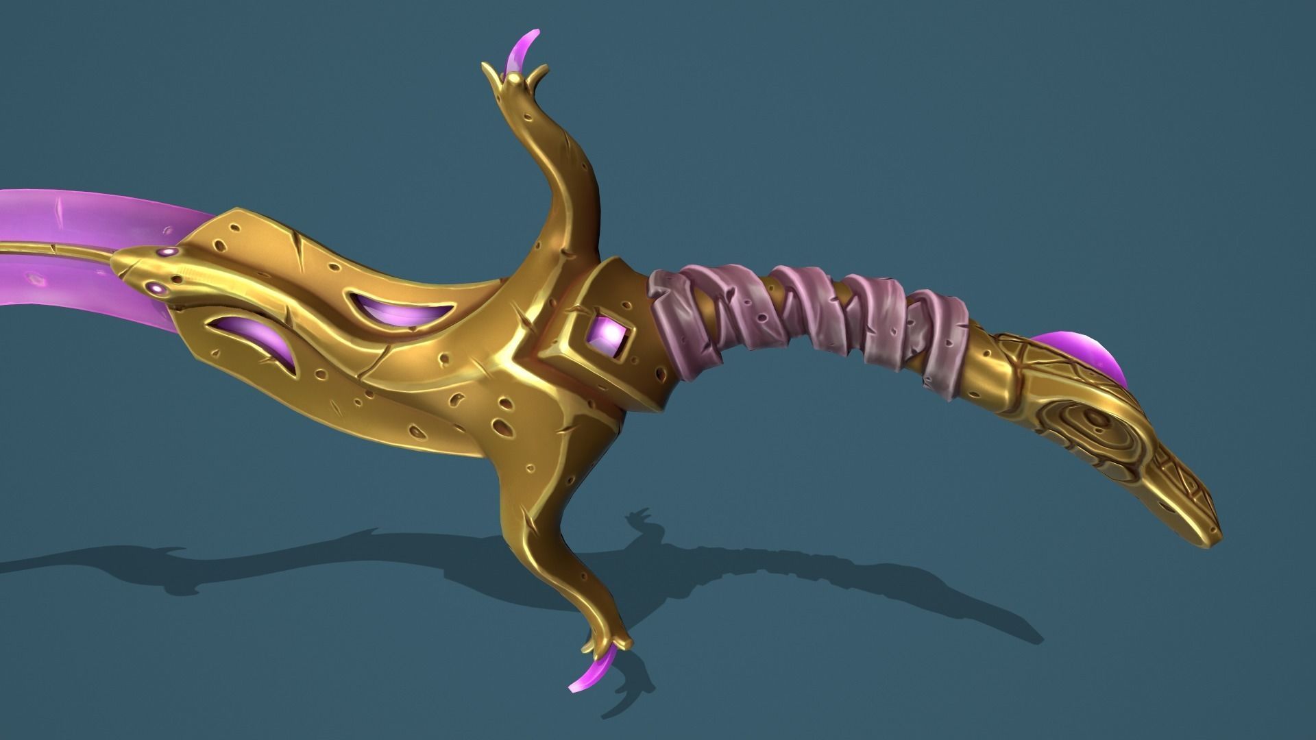 Snake sword Low-poly 3D model_27