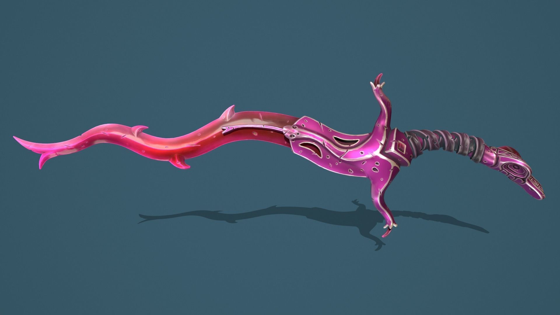 Snake sword Low-poly 3D model_10