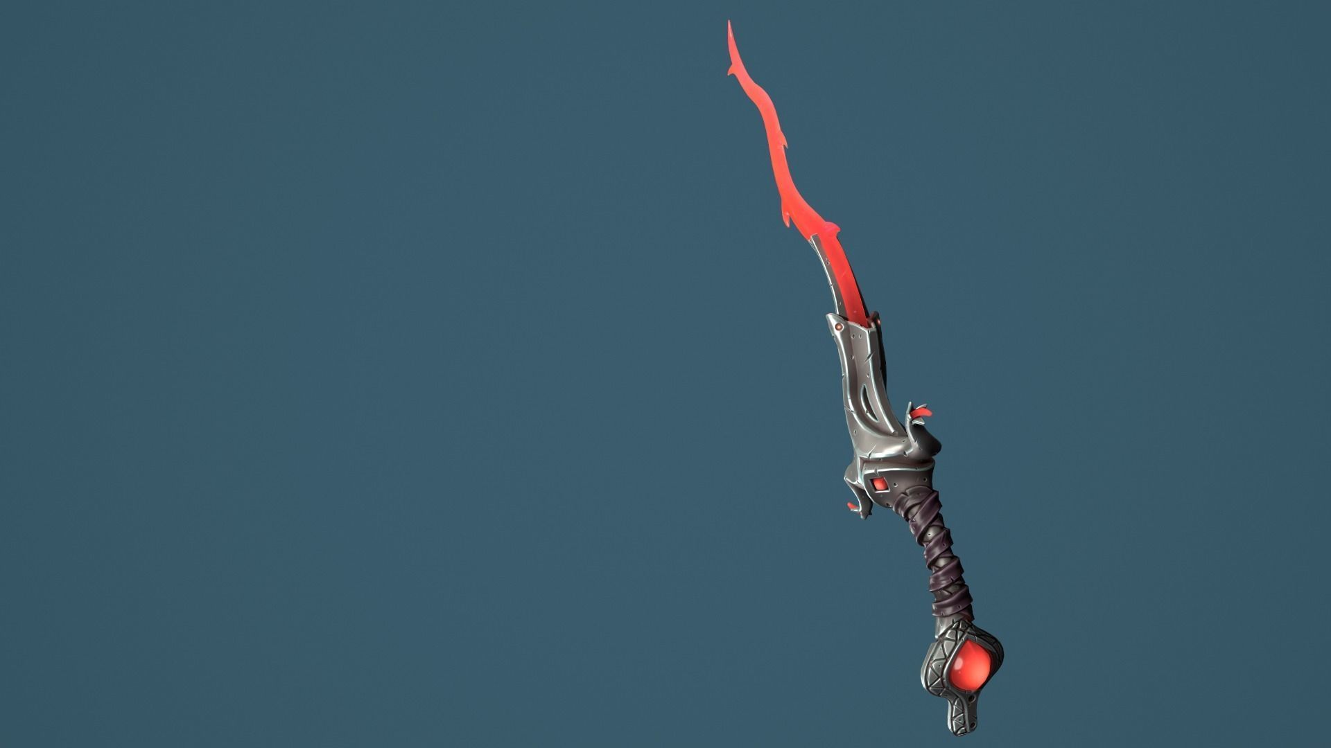 Snake sword Low-poly 3D model_34