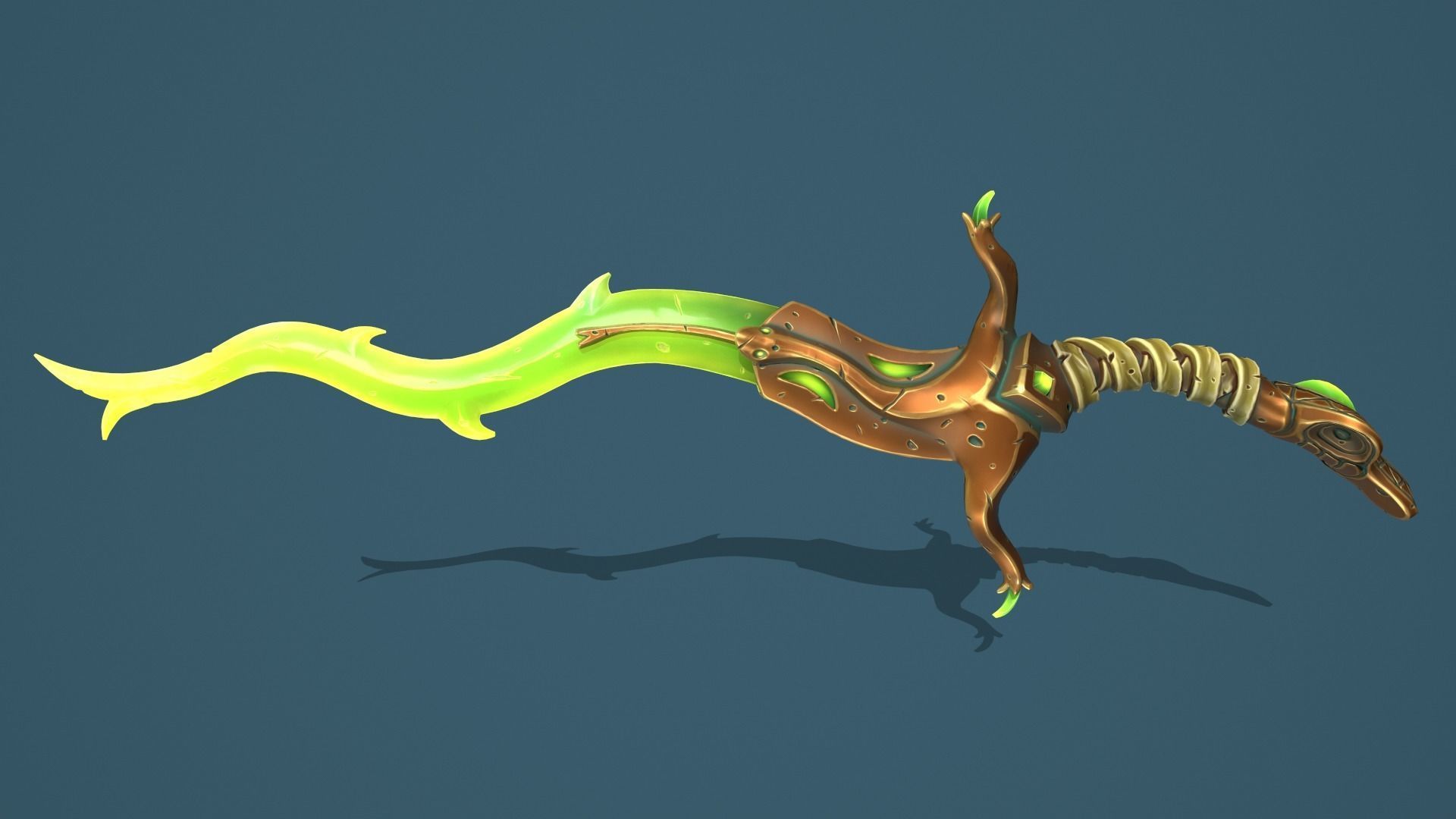 Snake sword Low-poly 3D model_2