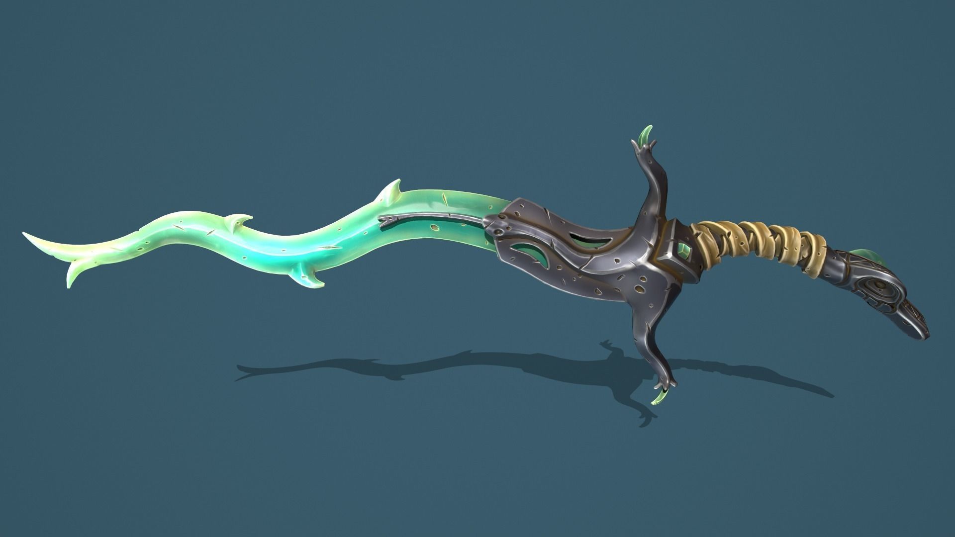 Snake sword Low-poly 3D model_14