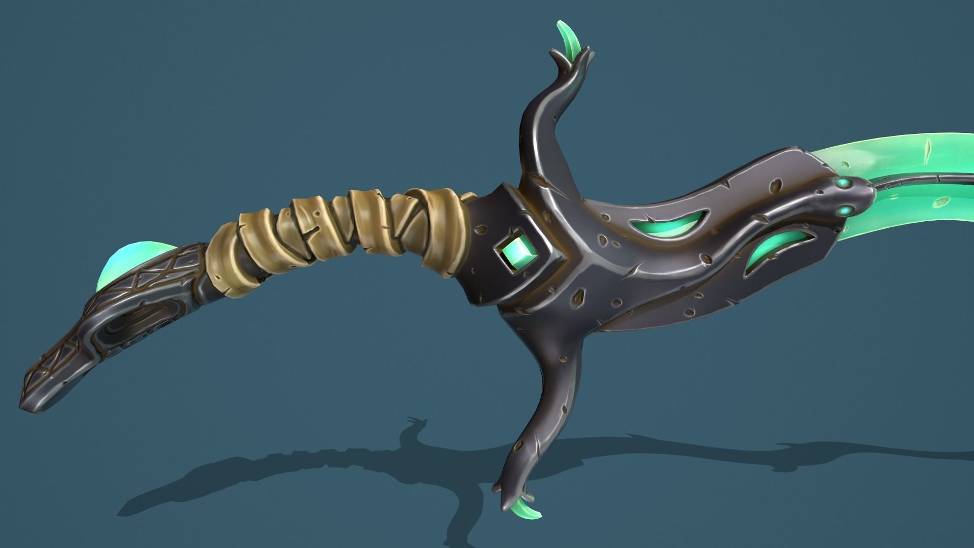 Snake sword Low-poly 3D model_31