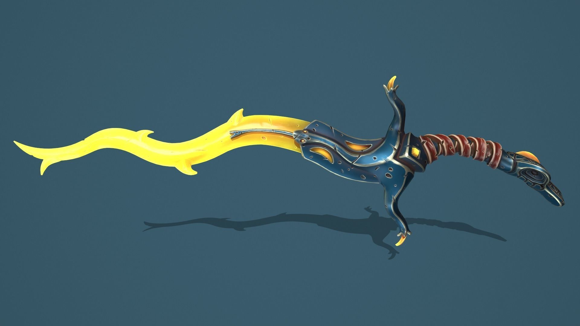 Snake sword Low-poly 3D model_16