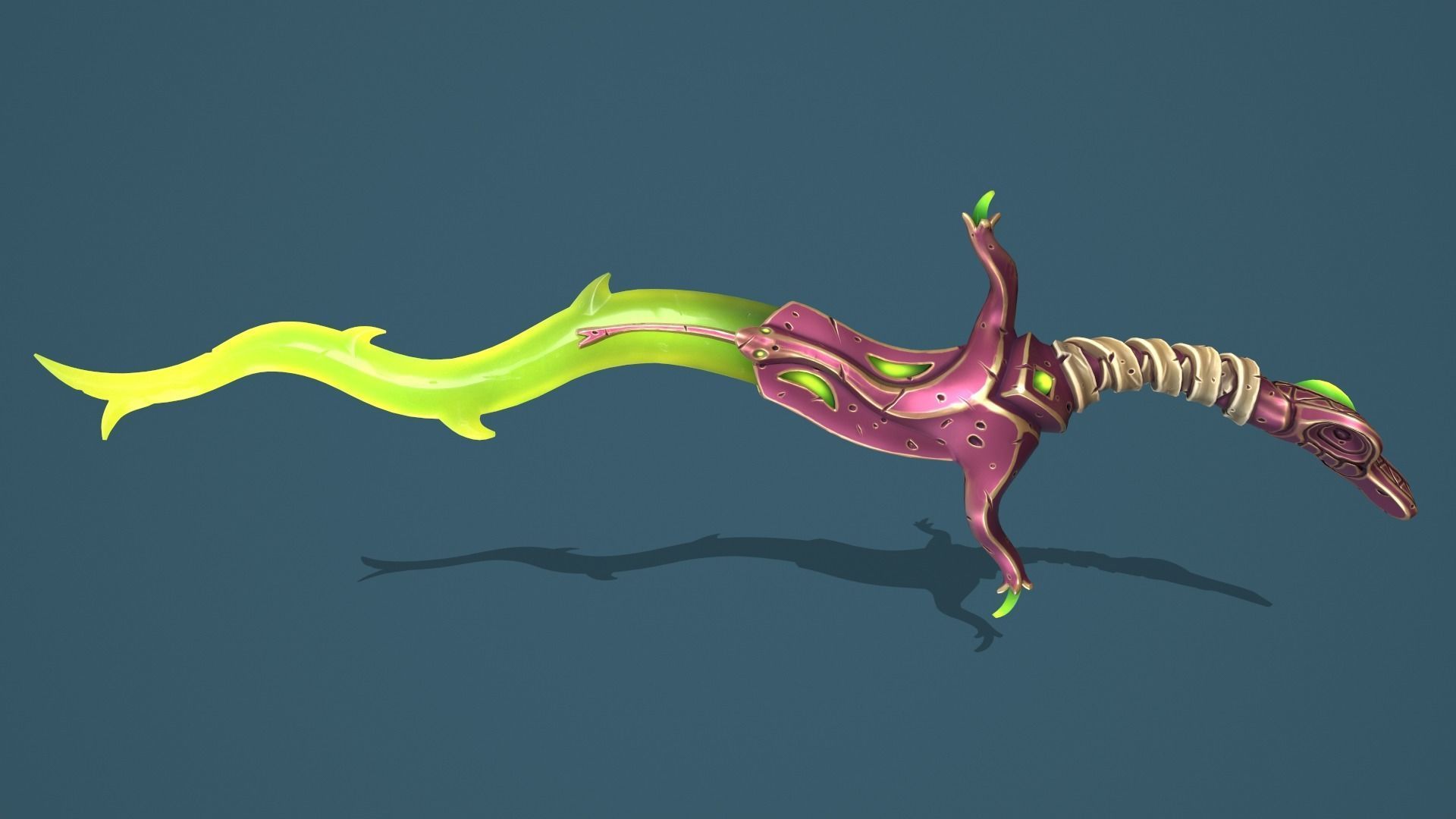 Snake sword Low-poly 3D model_19