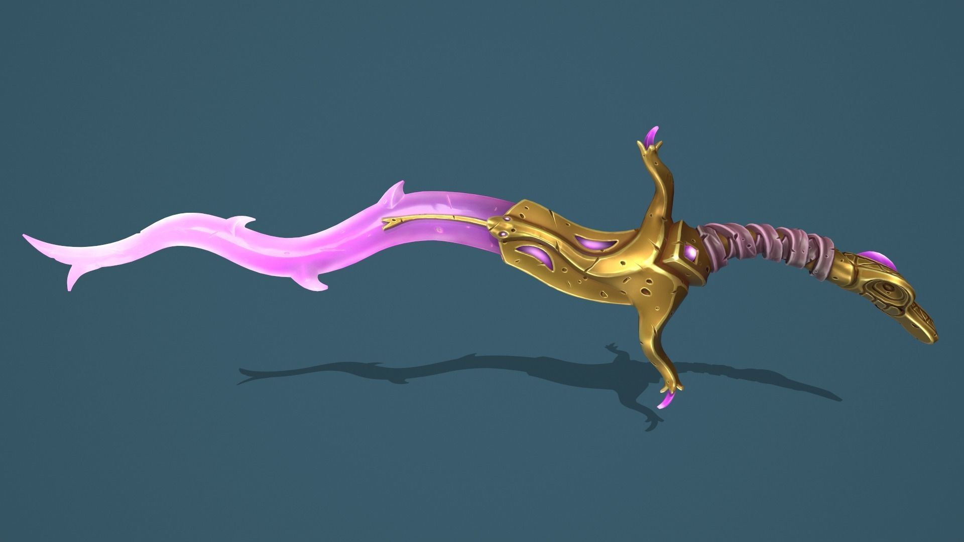 Snake sword Low-poly 3D model_9