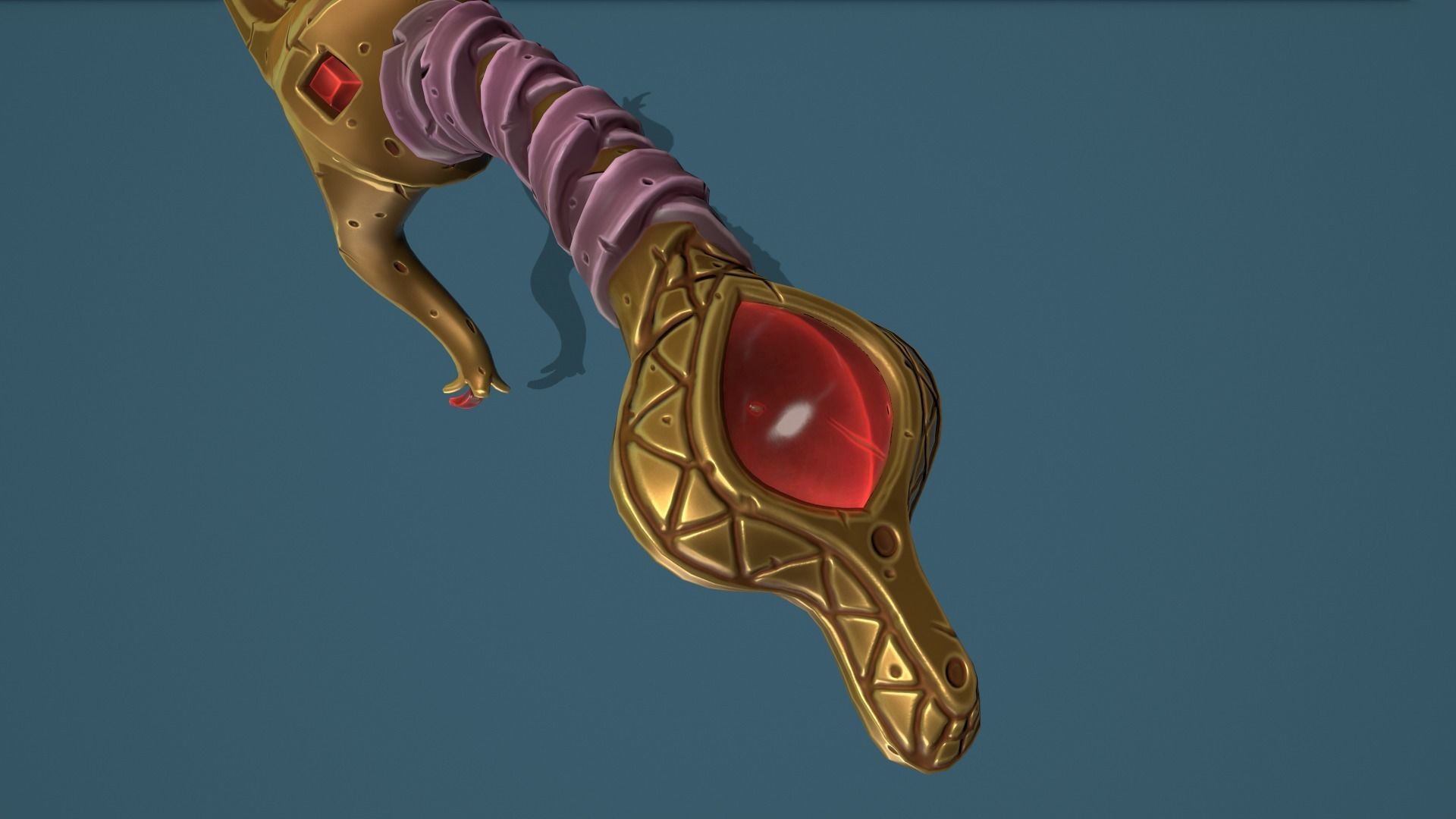 Snake sword Low-poly 3D model_23