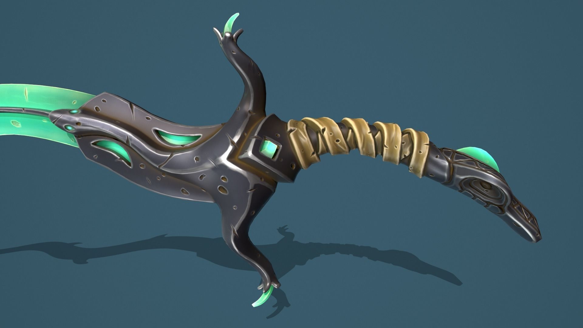 Snake sword Low-poly 3D model_26