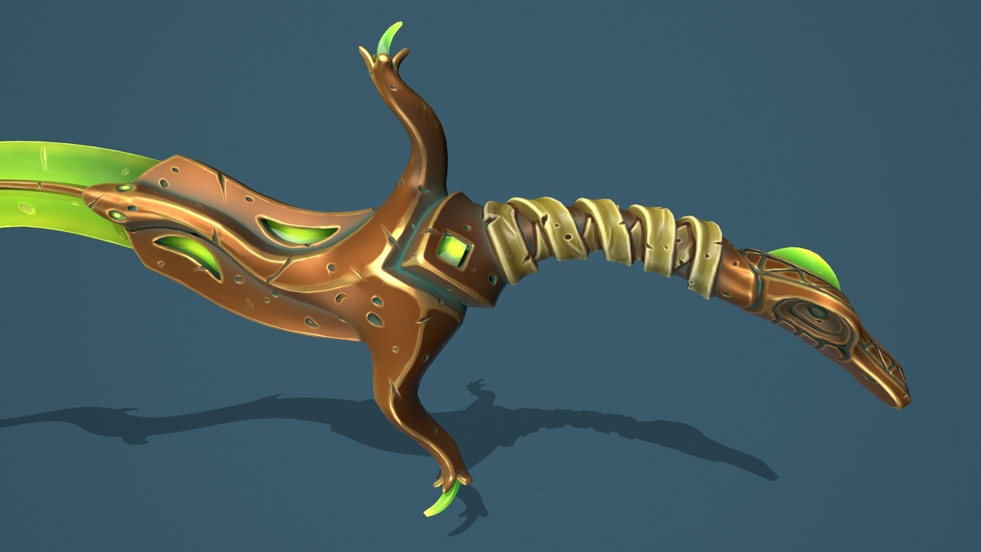 Snake sword Low-poly 3D model_28