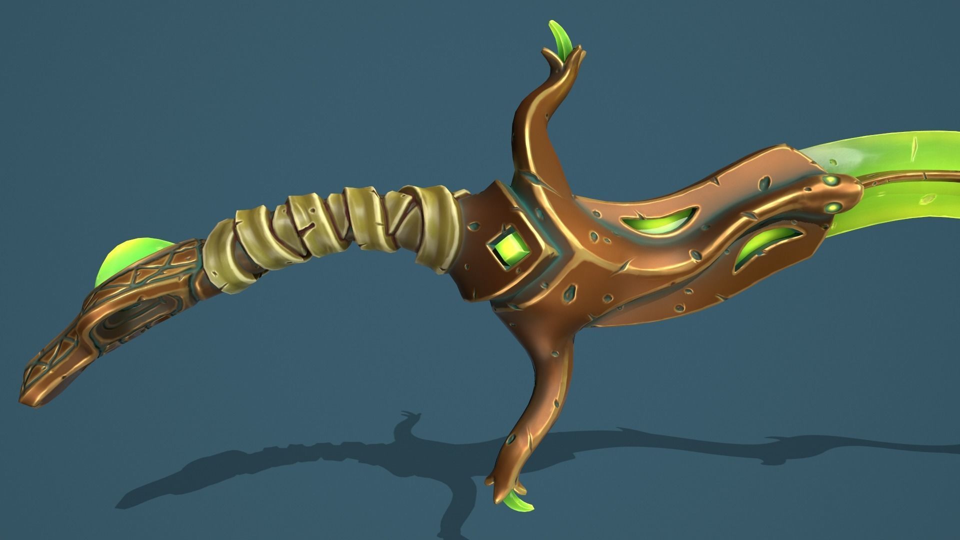 Snake sword Low-poly 3D model_29