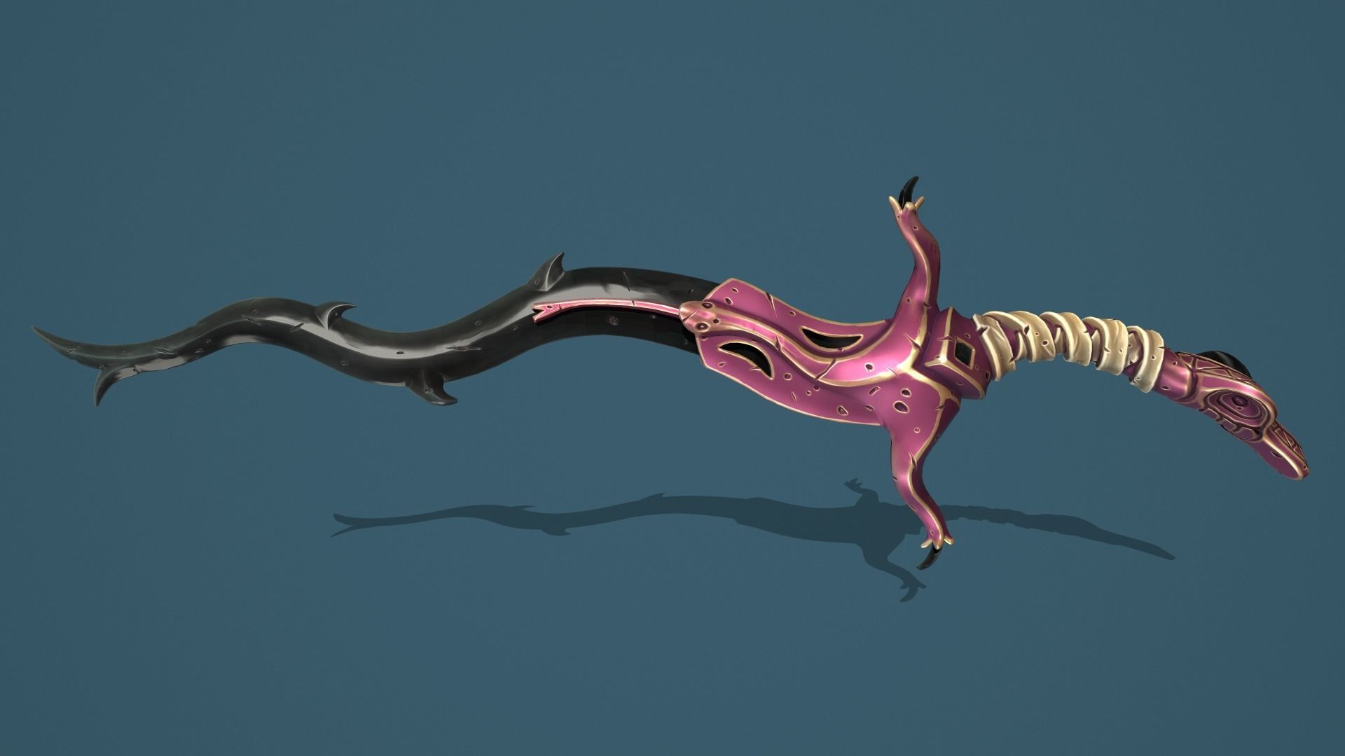 Snake sword Low-poly 3D model_18