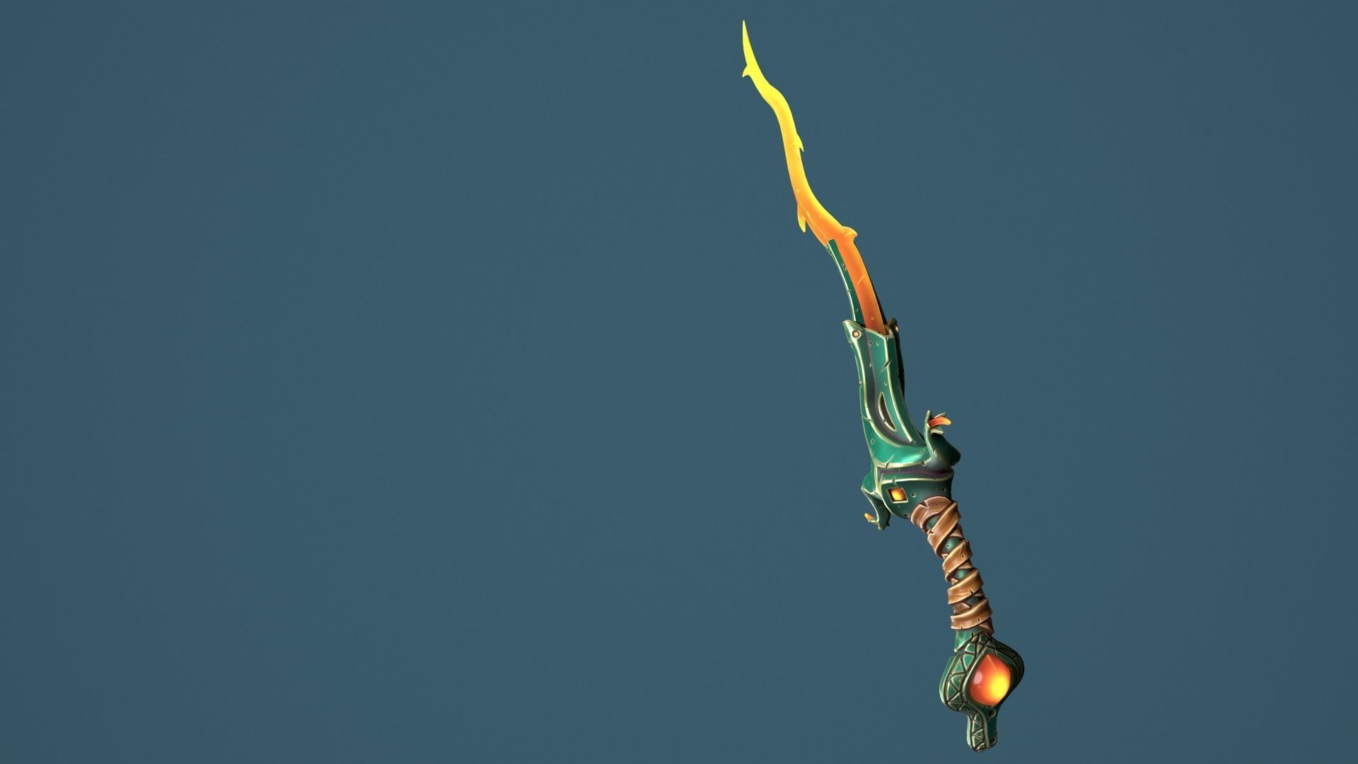 Snake sword Low-poly 3D model_33