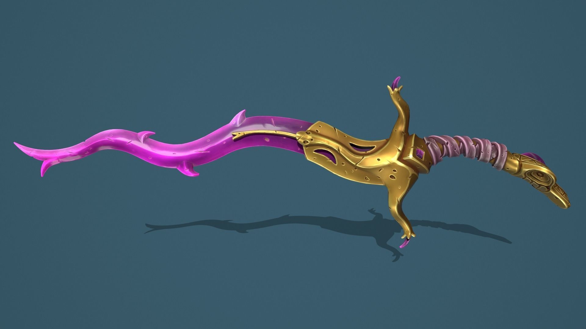 Snake sword Low-poly 3D model_8