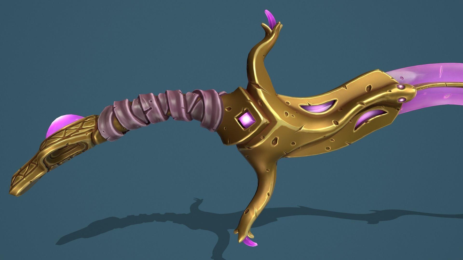 Snake sword Low-poly 3D model_30