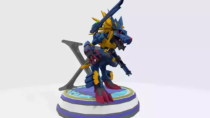 MetalGarurumon X giant robot
