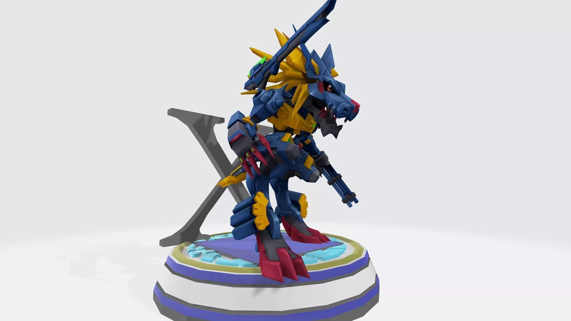 MetalGarurumon X giant robot 3D print model