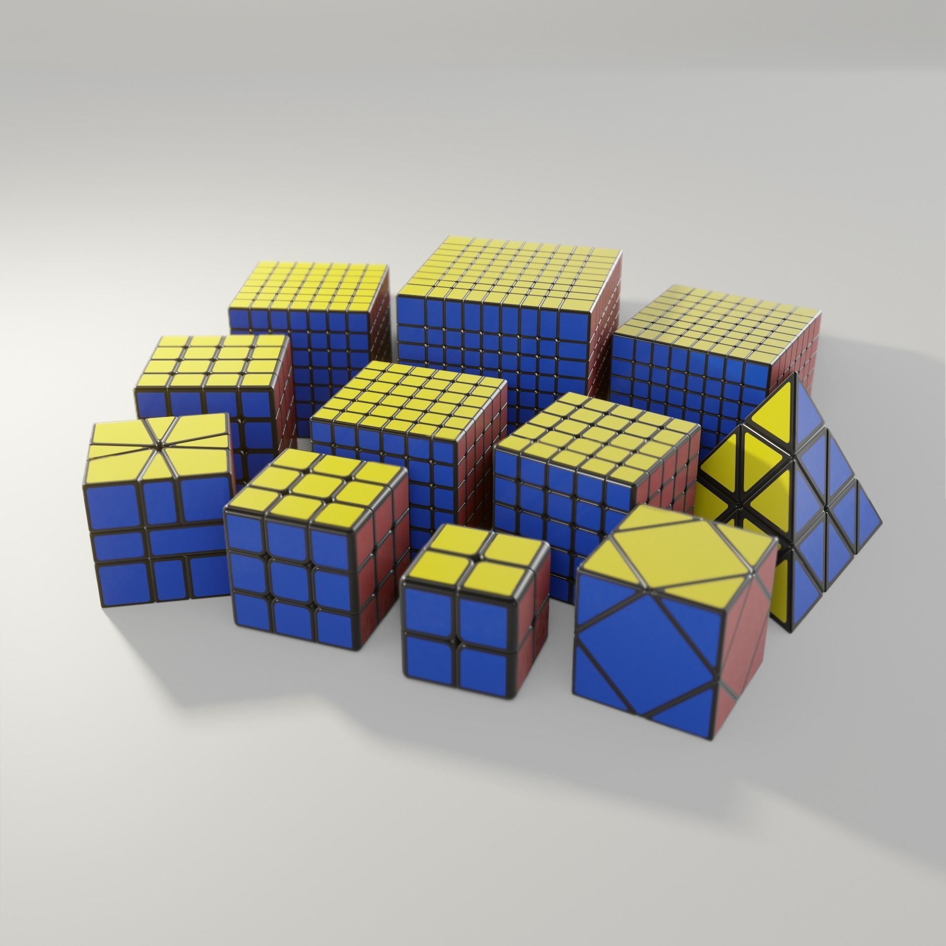Rubiks Cube 4x4  Free 3D model_10