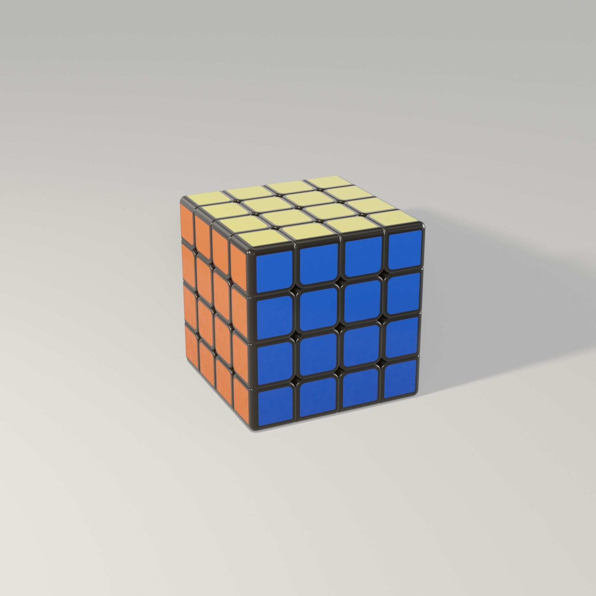 Rubiks Cube 4x4  Free 3D model_4