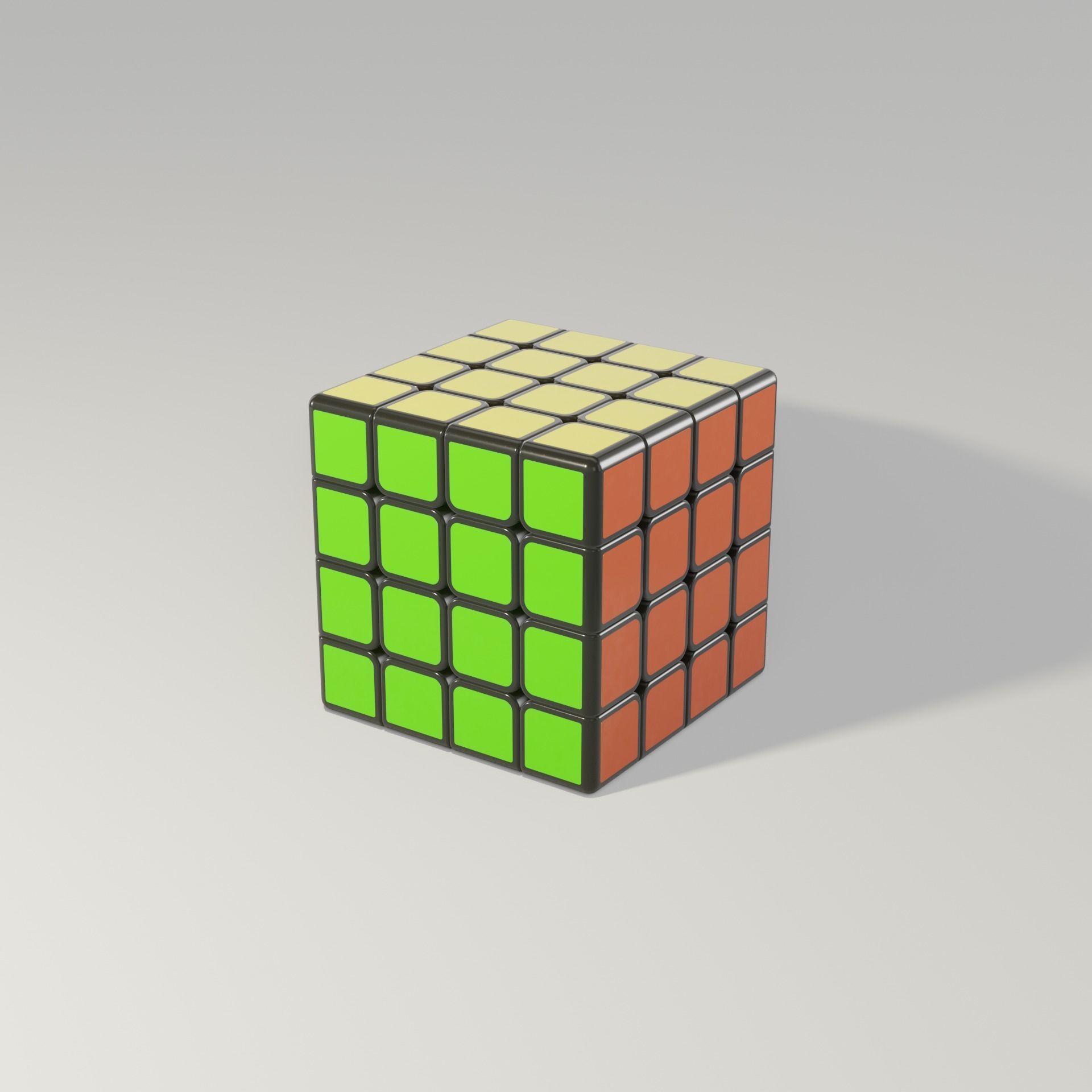 Rubiks Cube 4x4  Free 3D model_6