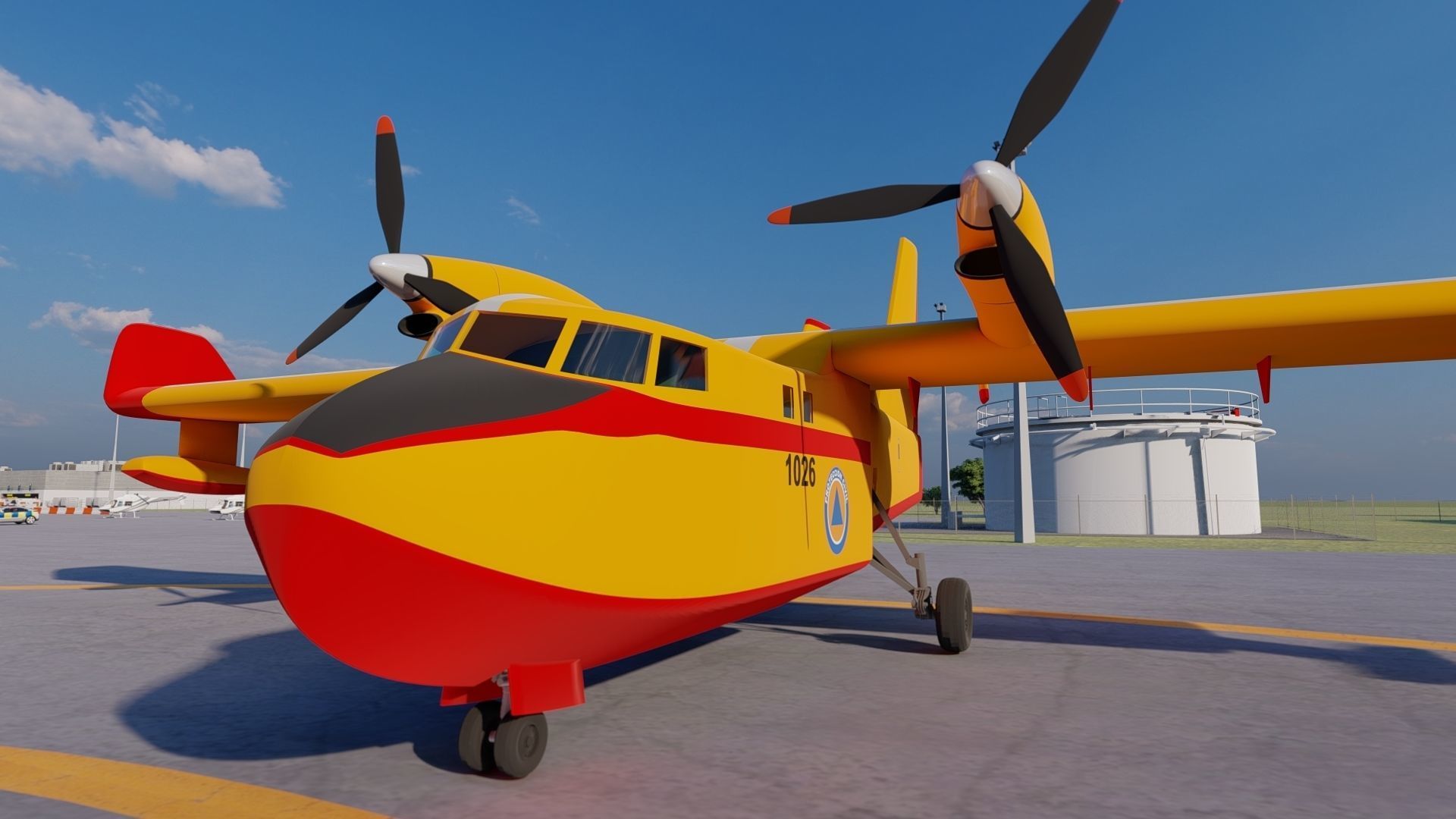 Canadair CL-415 3D model_5