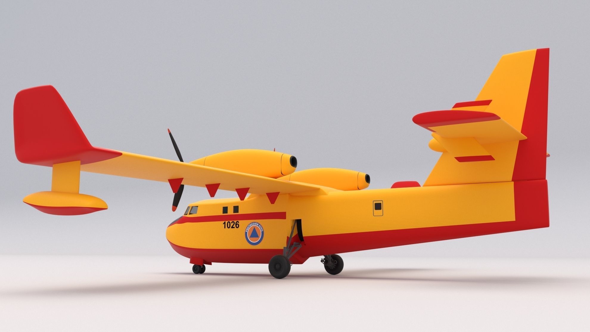 Canadair CL-415 3D model_1